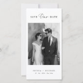 Save The Date Classique Signet de Code QR Photo Mariage (Devant)