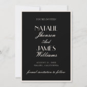 Save The Date Classy Black Cream Old Money Luxury Chic Wedding (Dos)