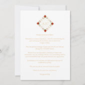 Save The Date Classy Christmas Wedding Floral Wreath 2-Photo (Dos)