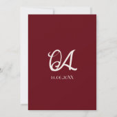 Save The Date Classy Deep Red Cream Fancy Chic Wedding (Dos)
