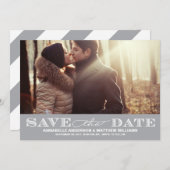 Save The Date Classy Enregistrer la date PostCard (Devant / Derrière)