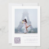 Save The Date Classy French Lavender Floral Crest Wedding Photo (Dos)