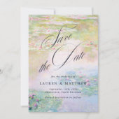 Save The Date Claude Monet Nymphéas Calligraphie (Devant)