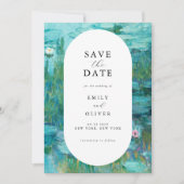 Save The Date Claude Monet Water Lilies Mariage (Devant)
