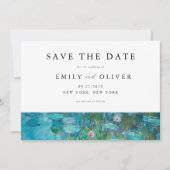 Save The Date Claude Monet Water Lilies Mariage (Devant)