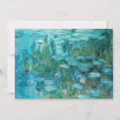 Save The Date Claude Monet Water Lilies Mariage (Dos)