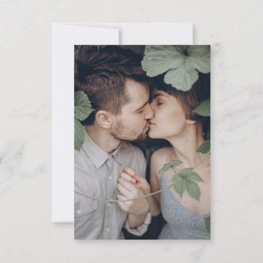 Save The Date Clay et Mariage rose pâle Ombre simple (Dos)