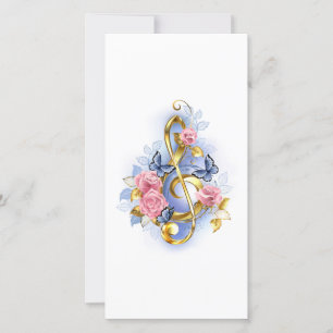 Save The Date Clé de fer avec roses roses roses