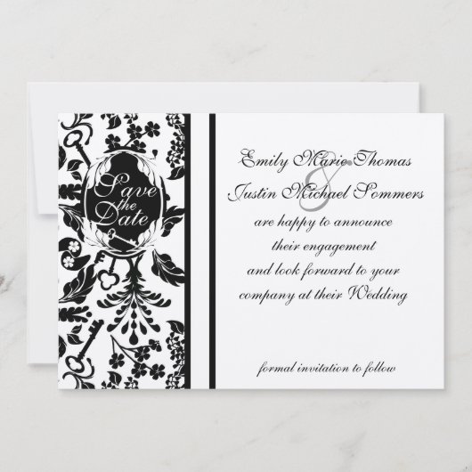 Save The Date Clé de mon cœur / Enregistrez la date (Devant)