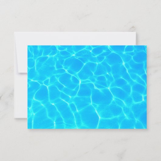 Save The Date Clear Blue Pool Water Photo Mariage Décontracté (Dos)