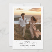Save The Date Cliffside Beach Calligraphy Mariage Photo (Devant)