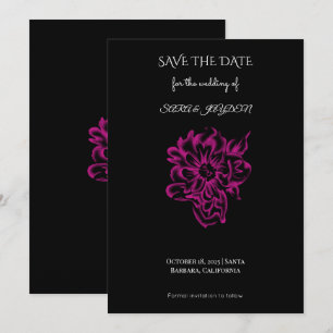 Save The Date Clipart Floral – Conception de fleurs botaniques v
