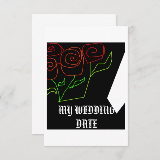 Save The Date Cliquez sur Modifier Enregistrer la date de mariag (Devant / Derrière)