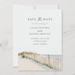 Save The Date Clôture de dune Herbe de mer Cape Cod Mariage sur