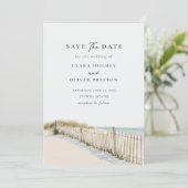 Save The Date Clôture de dune Herbe de mer Cape Cod Mariage sur (Debout devant)