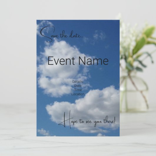 Save The Date Cloud 9 Enregistrer la date (Debout devant)