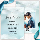 Save The Date Cloud Neuf ailes Angel Photo Enregistrer la date
