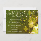 Save The Date Clovers celtique et lampes à cordes Mariage irland (Devant)