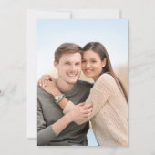 Save The Date Coastal Blue Beach Shell Mariage Monogramme (Dos)