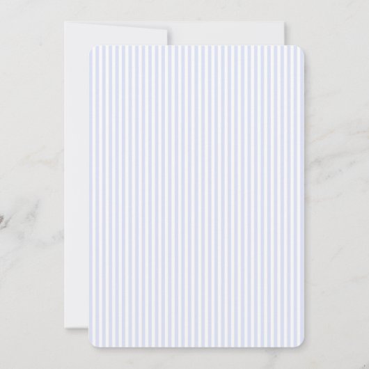 Save The Date Coastal Chic Bleu & Blanc Striped Wavy Mariage (Dos)