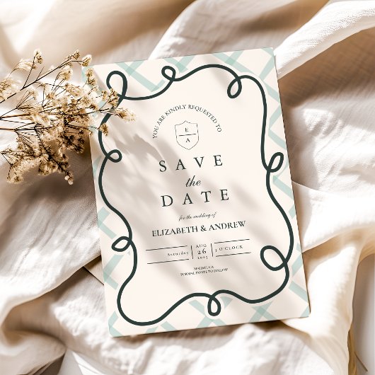 Save The Date Coastal Chic Mariage