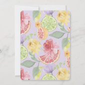 Save The Date Cocktail & Agrumes D'Aquarelle Citrus Enregistrer  (Dos)