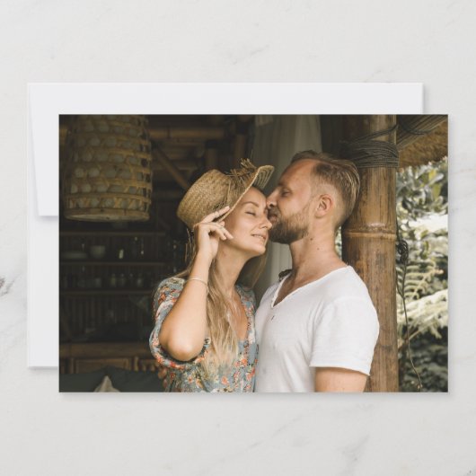 Save The Date Cocktail amusant Raspberry Mariage photo tendance (Dos)