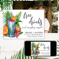 Cocktail de fruits tropicaux drôle Photo de mariag