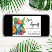 Save The Date Cocktail de fruits tropicaux drôle Photo de mariag