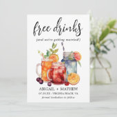 Save The Date Cocktails Drinks aux Fruits Tropicaux Amusants Pho (Debout devant)