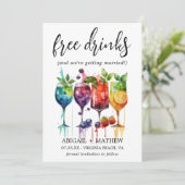 Save The Date Cocktails Drinks aux Fruits Tropicaux Amusants Pho (Debout devant)