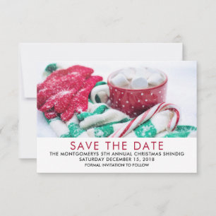 Save The Date Cocoa de Noël SUCRE DE CANNE Écharpe & Mitts