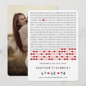 Save The Date Code Binaire Simple Photo de Geek Programmé Pour l (Devant / Derrière)