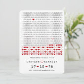Save The Date Code Binaire Simple Photo de Geek Programmé Pour l (Debout devant)