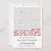 Save The Date Code Binaire Simple Photo de Geek Programmé Pour l (Devant)