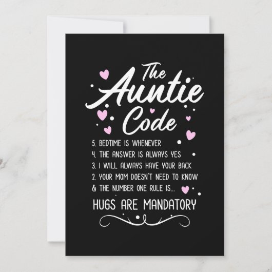 Save The Date Code de la tante (Devant)