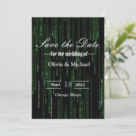 Save The Date Code Matrix (Debout devant)
