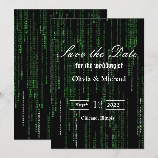 Save The Date Code Matrix (Devant / Derrière)