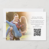Save The Date Code QR à deux photos, calligraphie simple et mini (Dos)