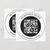 Save The Date Code QR avec nom d'entreprise modifiable (Devant / Derrière)
