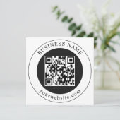 Save The Date Code QR avec nom d'entreprise modifiable (Debout devant)
