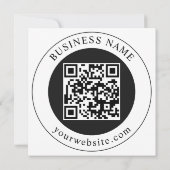 Save The Date Code QR avec nom d'entreprise modifiable (Dos)