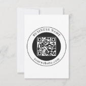 Save The Date Code QR avec nom d'entreprise modifiable (Dos)
