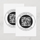 Save The Date Code QR avec nom d'entreprise modifiable (Devant / Derrière)