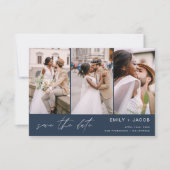 Save The Date Code QR bleu marine Enregistrer la date 4 Phot0 (Devant)
