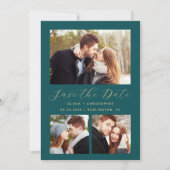 Save The Date Code QR bleu Turquoise minimum 3 photos (Devant)