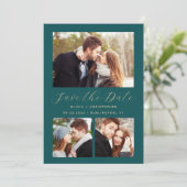 Save The Date Code QR bleu Turquoise minimum 3 photos (Debout devant)