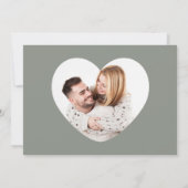 Save The Date Code QR calligraphié vert sauge Photo de mariage (Dos)