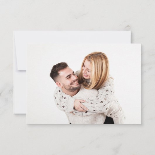 Save The Date Code QR de calligraphie moderne Photo de mariage  (Dos)