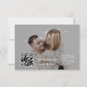 Save The Date Code QR de calligraphie moderne Photo Mariage (Devant)